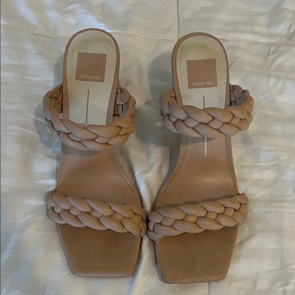Dolce Vita Women's Beige Braided Sandals